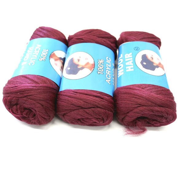 Brazillian Wool 300gr 3 pieces for Braiding locs and Twist Styles - Picture 2 of 3